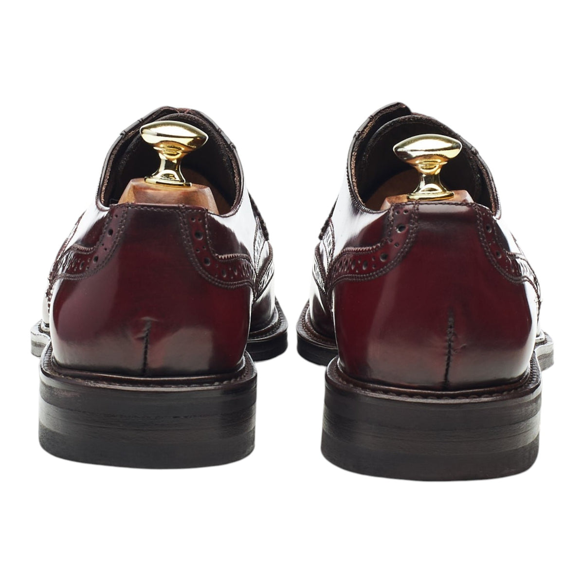 'Edinburgh' Burgundy Leather Derby Brogues UK 7.5 F