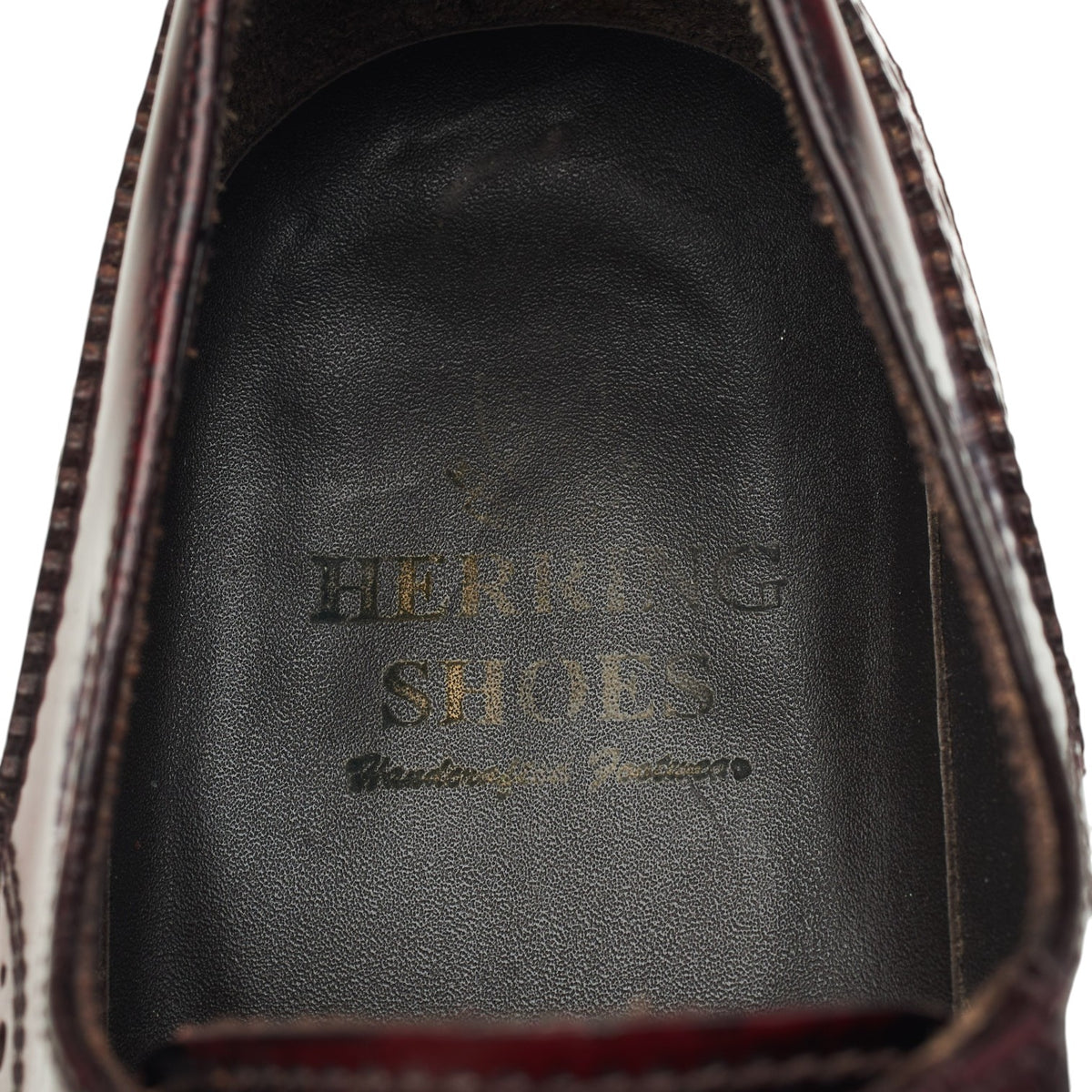 'Edinburgh' Burgundy Leather Derby Brogues UK 7.5 F