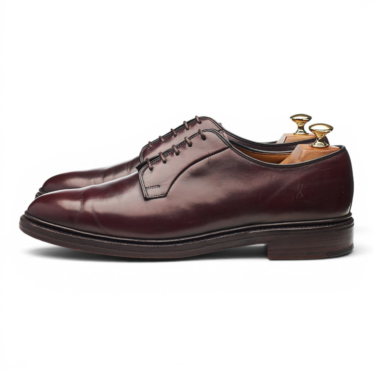 'Carlisle' Burgundy Leather Derby UK 9.5 E