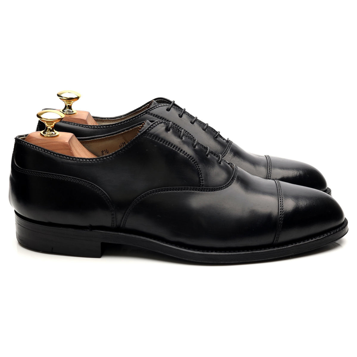 &#39;5183&#39; Black Cordovan Leather Oxford UK 8 US 8.5