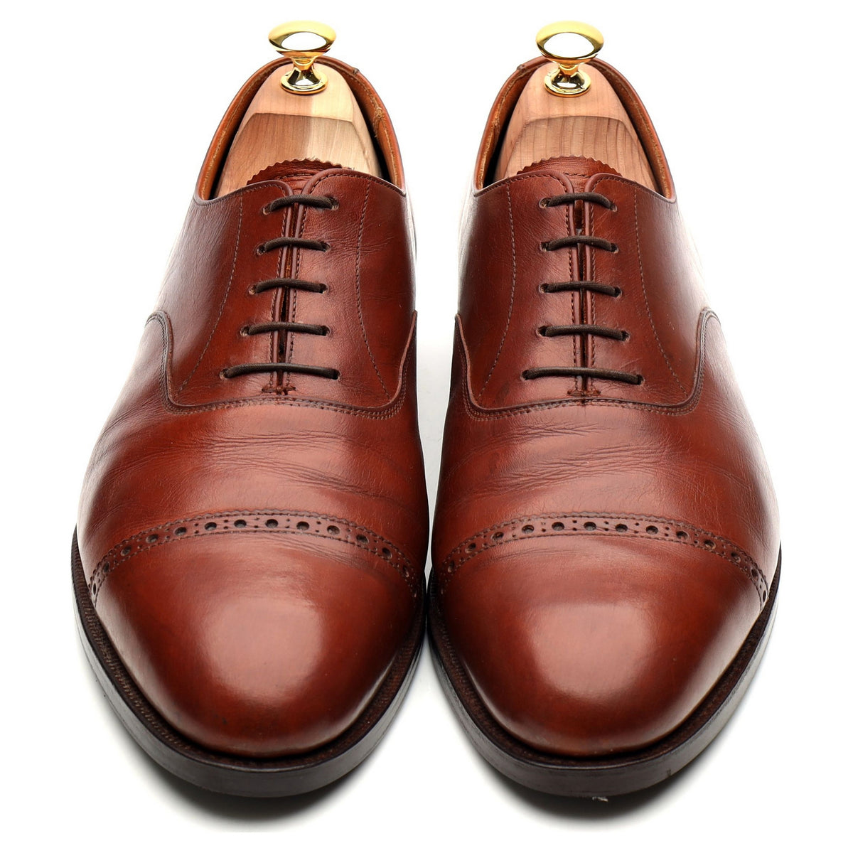 Tan Brown Leather Oxford UK 11 E