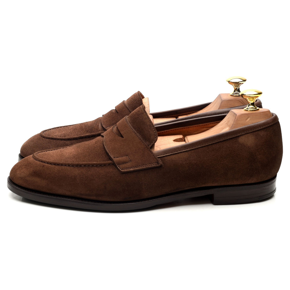 Brown Suede Loafers UK 8 E US 8.5 D
