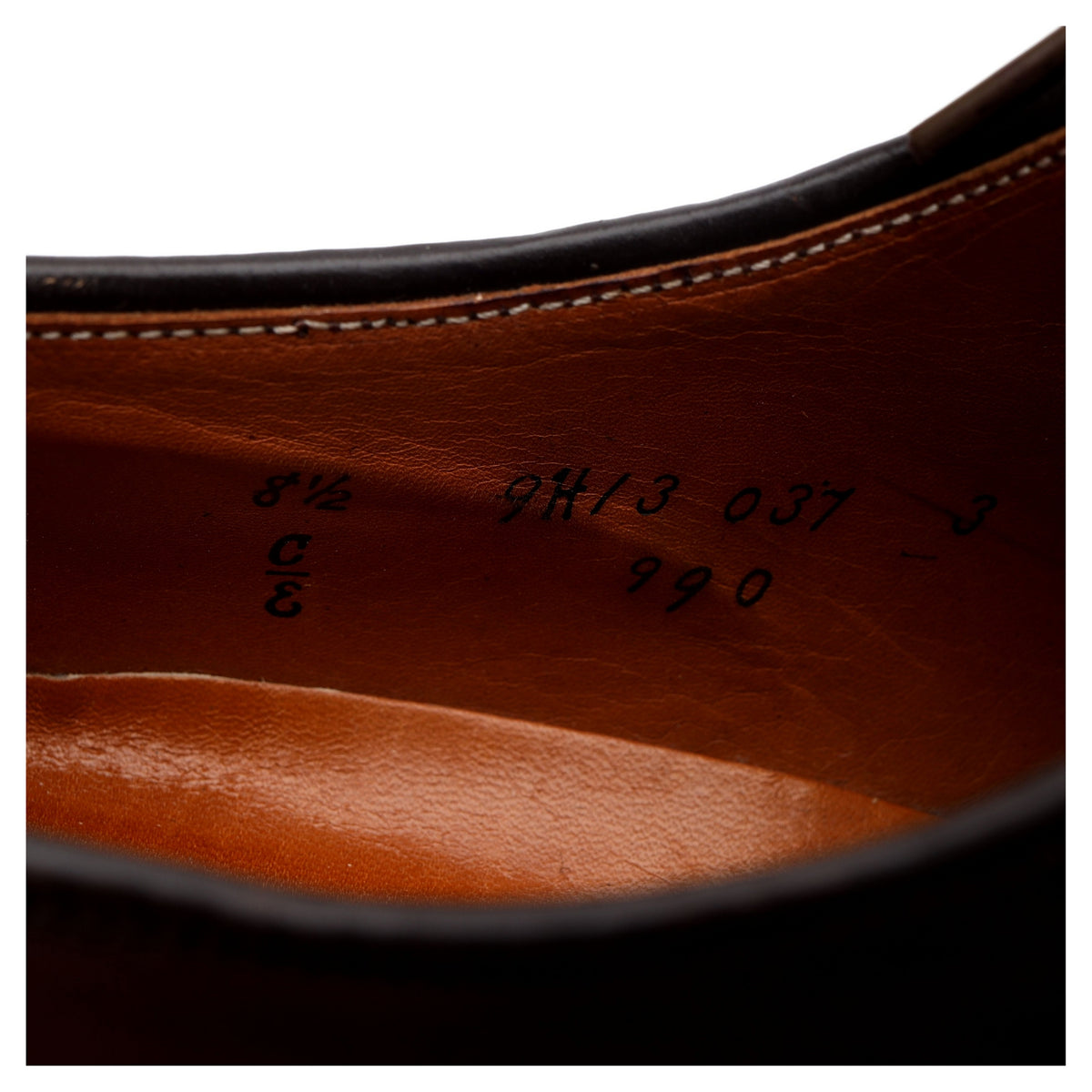&#39;990&#39; Burgundy Cordovan Leather Derby UK 8 US 8.5