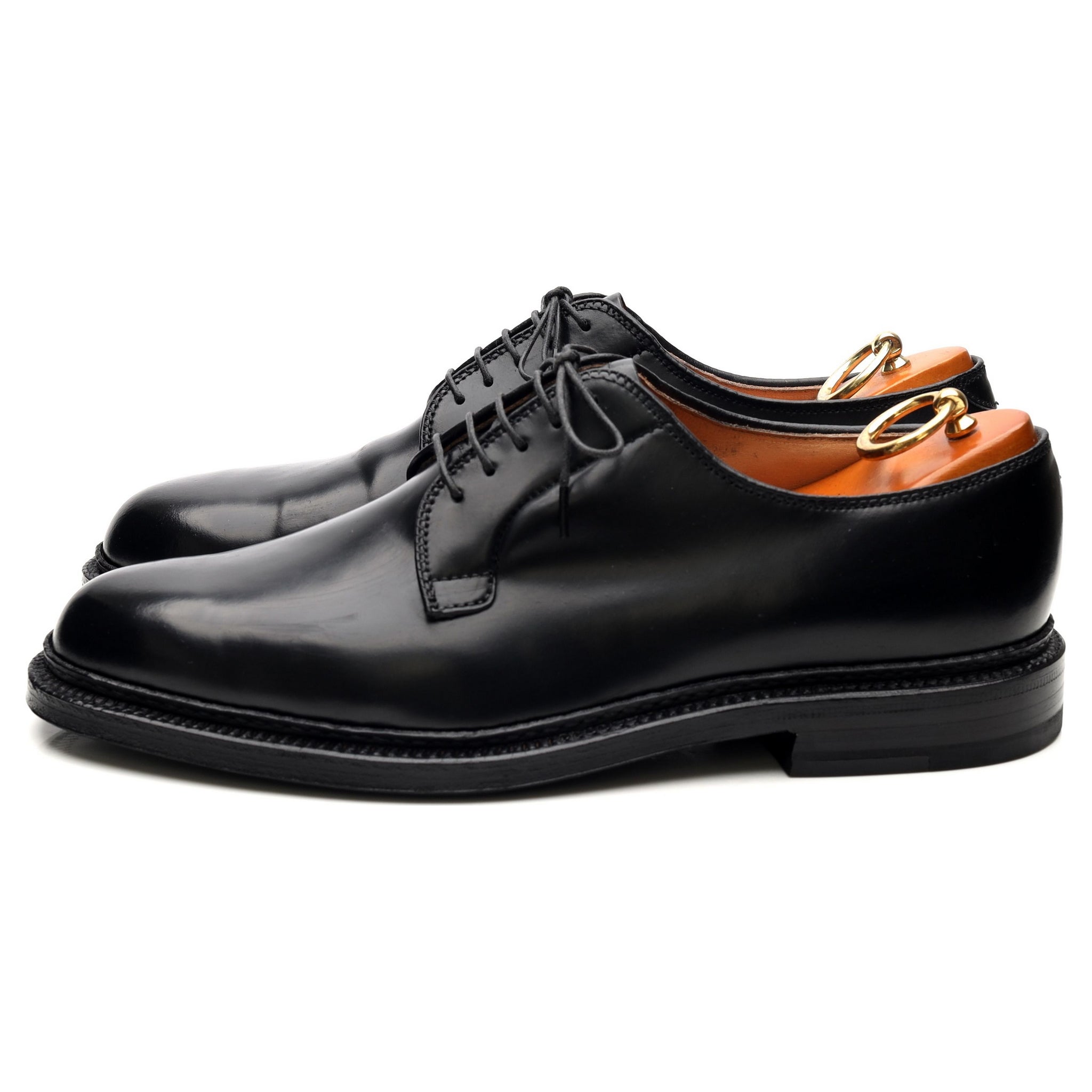 9901' Black Cordovan Leather Derby UK 8 US 8.5 - Abbot's Shoes