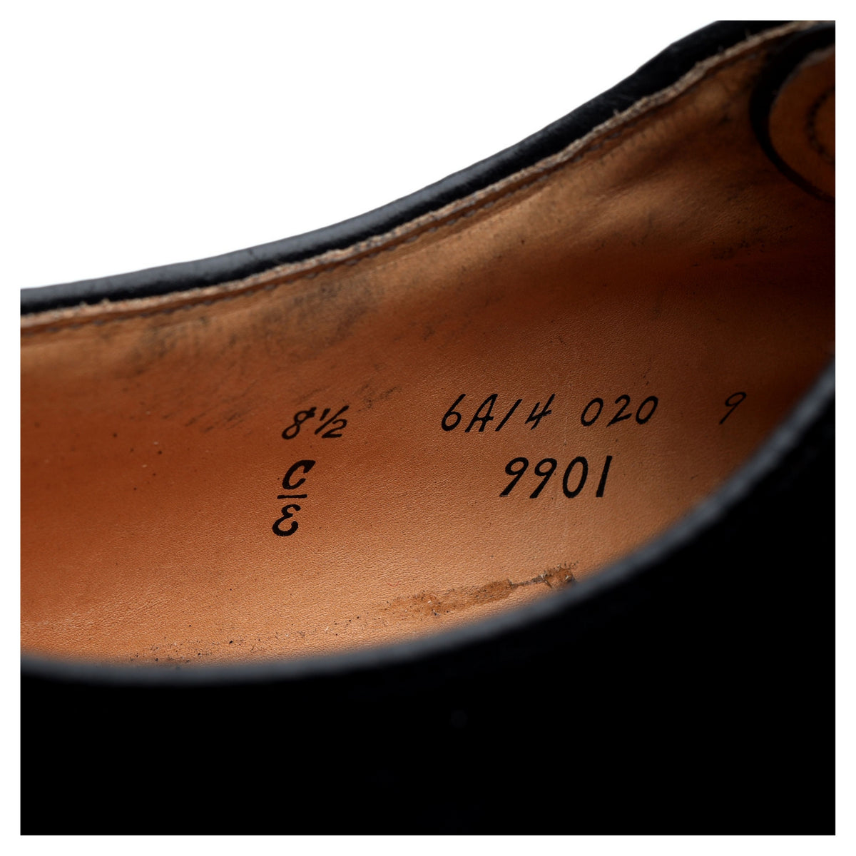 &#39;9901&#39; Black Cordovan Leather Derby UK 8 US 8.5
