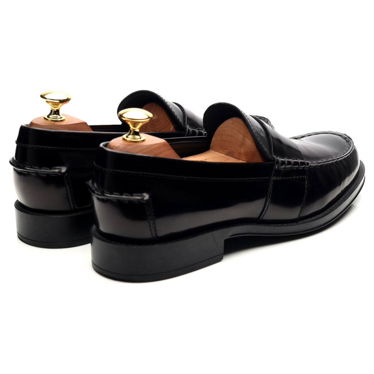 Black Leather Loafers UK 8