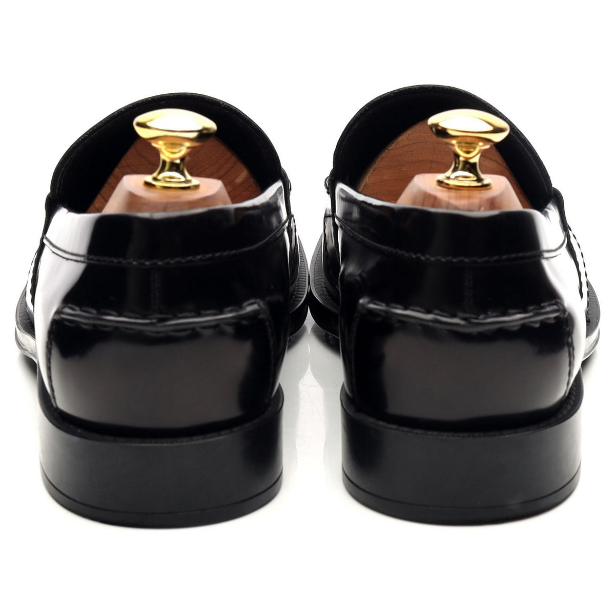 Black Leather Loafers UK 8