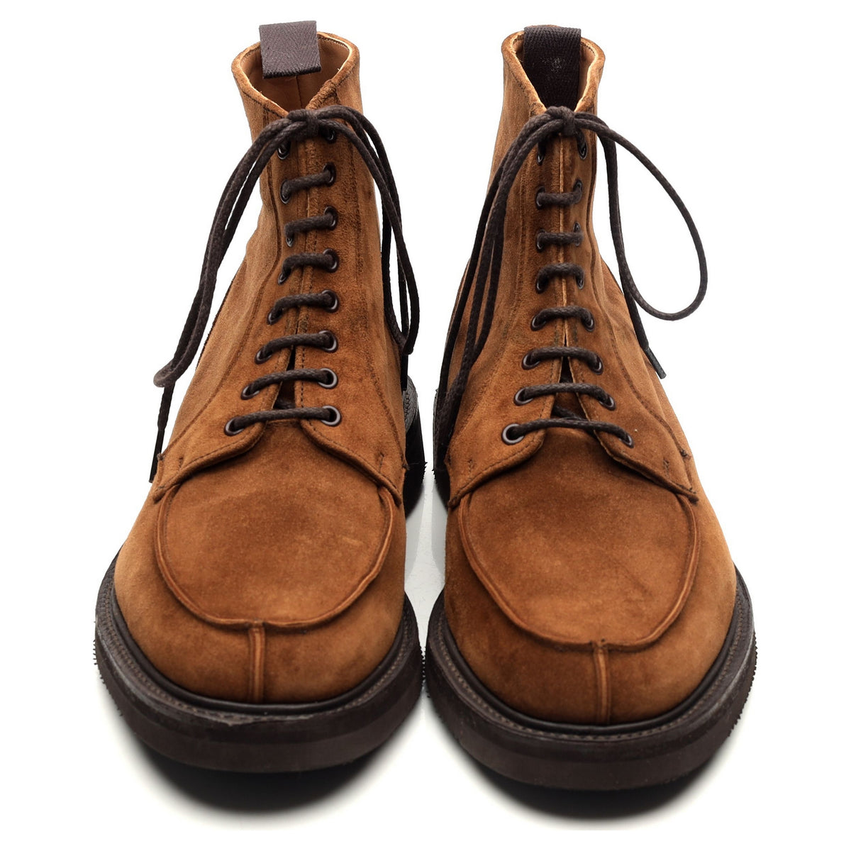 &#39;Lawrence&#39; Brown Suede Split Toe Boots UK 9