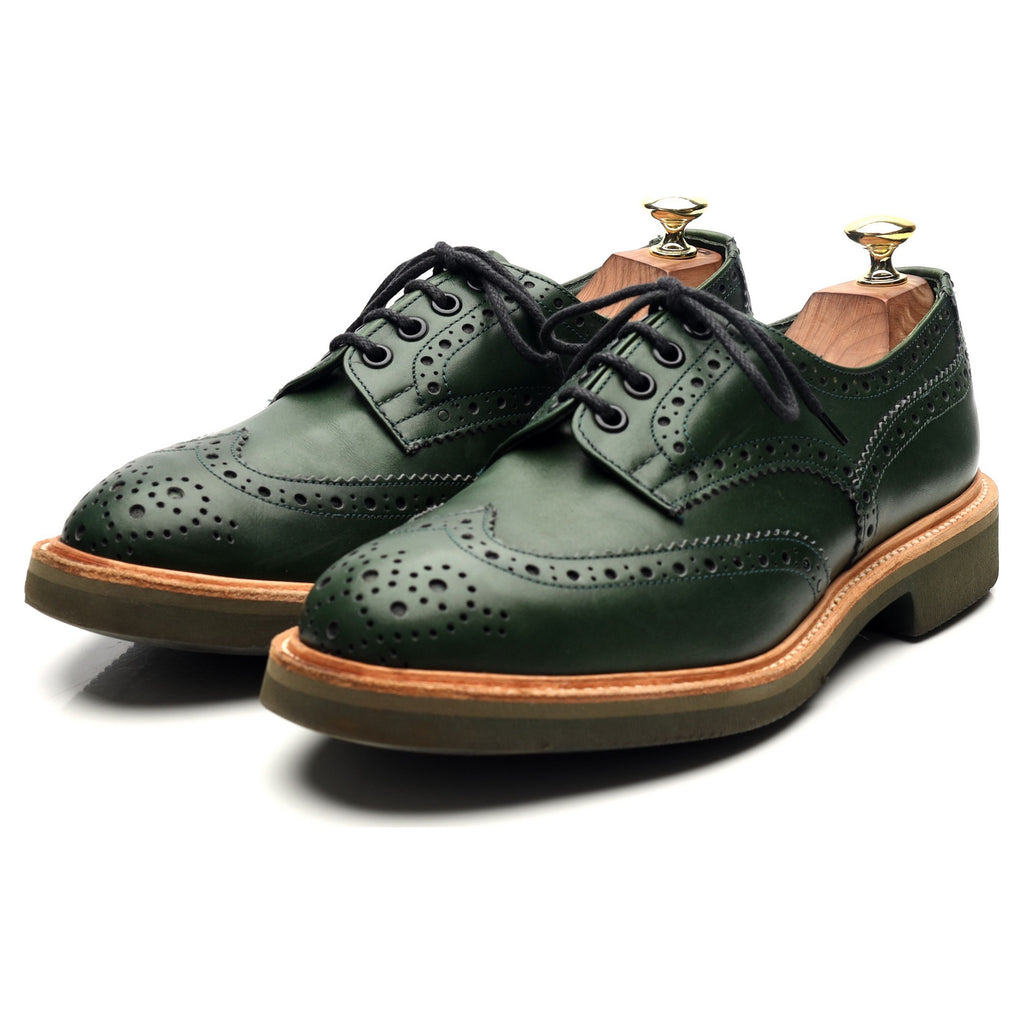 Bourton' Green Leather Derby Brogues UK 7 - Abbot's Shoes