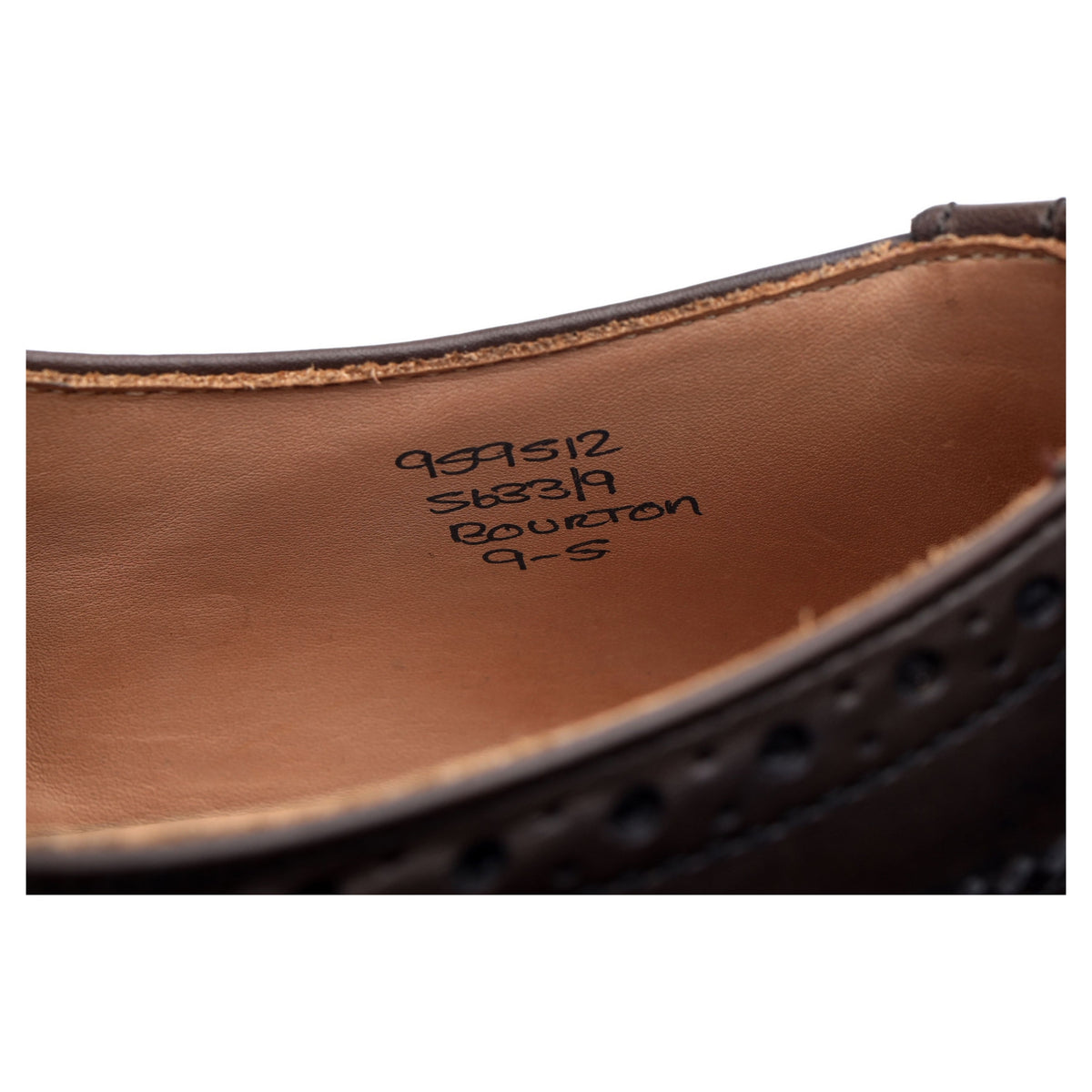 &#39;Bourton&#39; Dark Brown Leather Derby UK 9