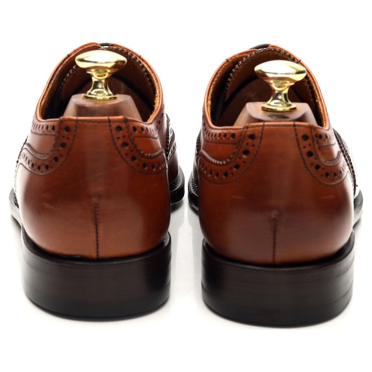 &#39;5215&#39; Tan Brown Leather Oxford Brogues UK 7.5