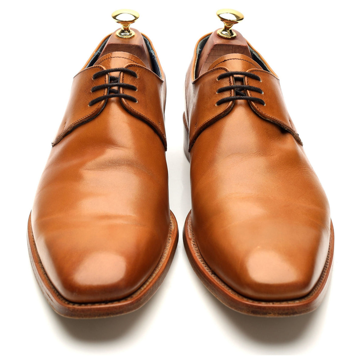 &#39;Kurt&#39; Tan Brown Leather Derby UK 9 F