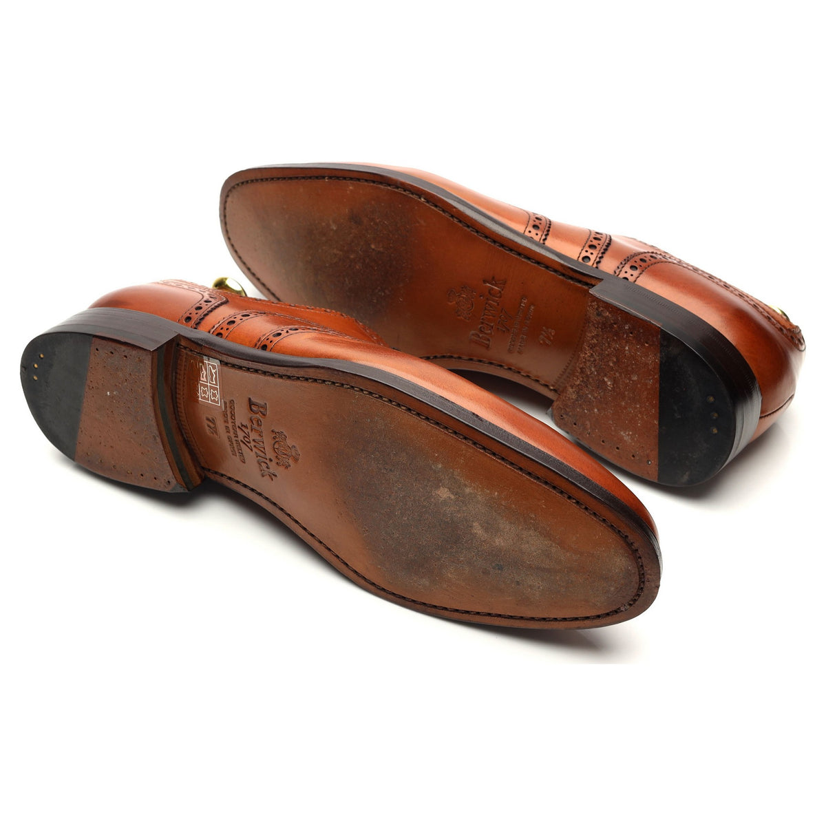 &#39;5215&#39; Tan Brown Leather Oxford Brogues UK 7.5
