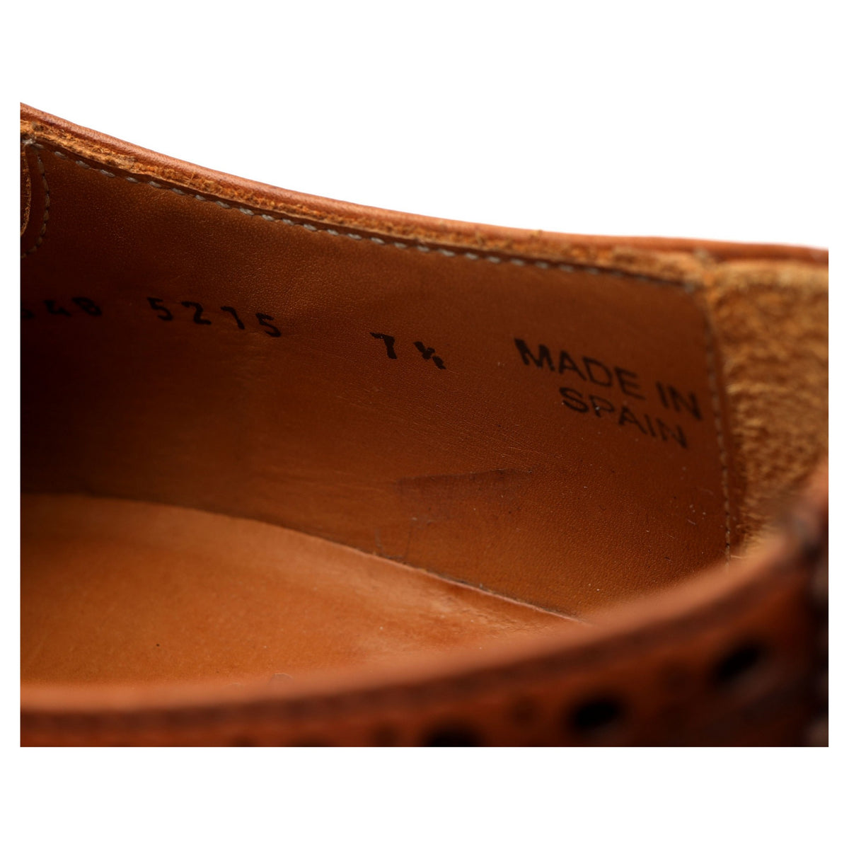 &#39;5215&#39; Tan Brown Leather Oxford Brogues UK 7.5