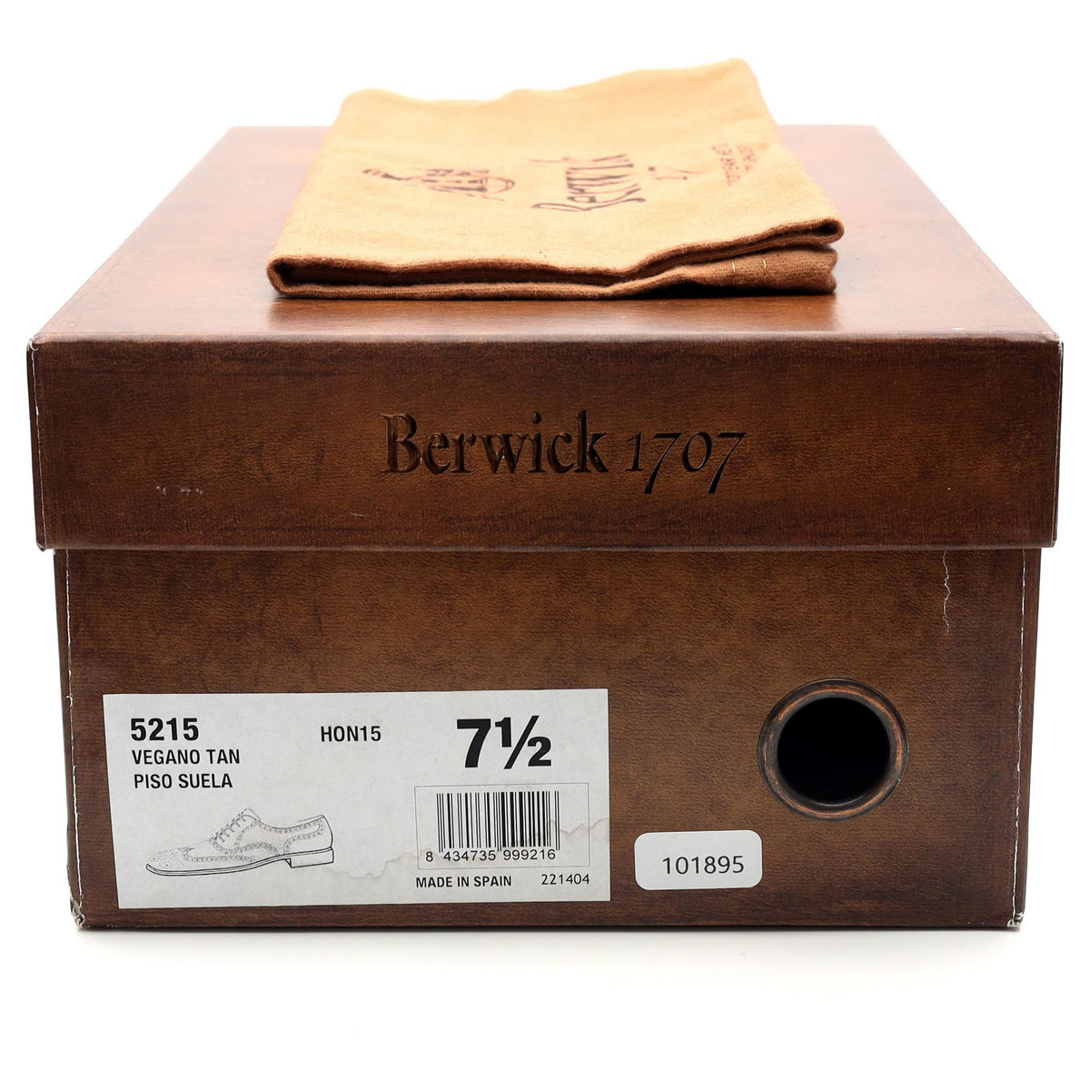 &#39;5215&#39; Tan Brown Leather Oxford Brogues UK 7.5