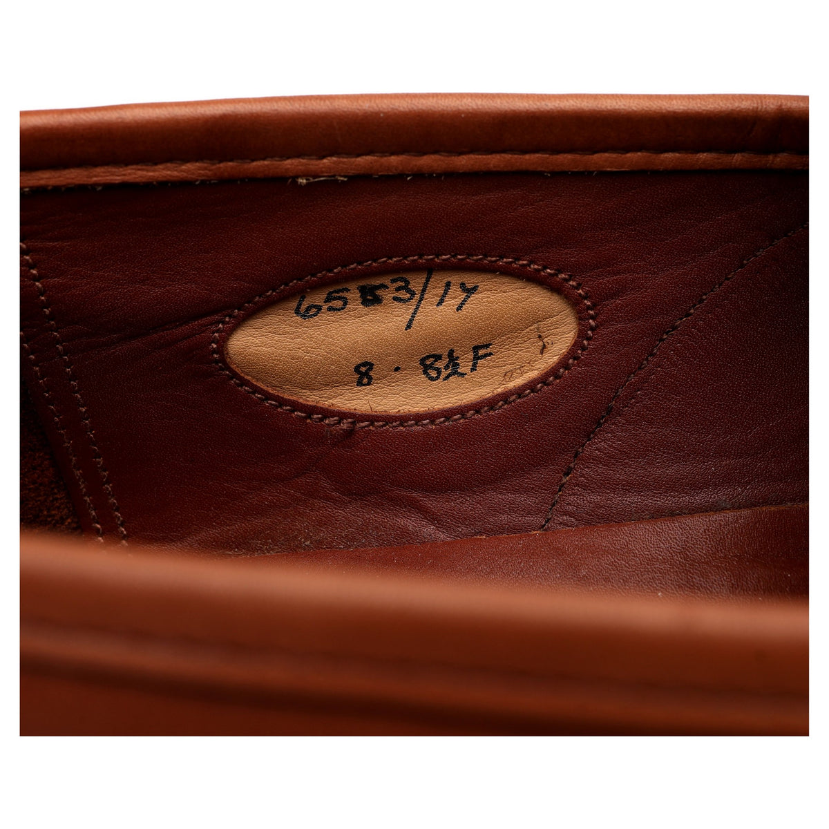 Vintage Tan Brown Leather Penny Loafers UK 8 F