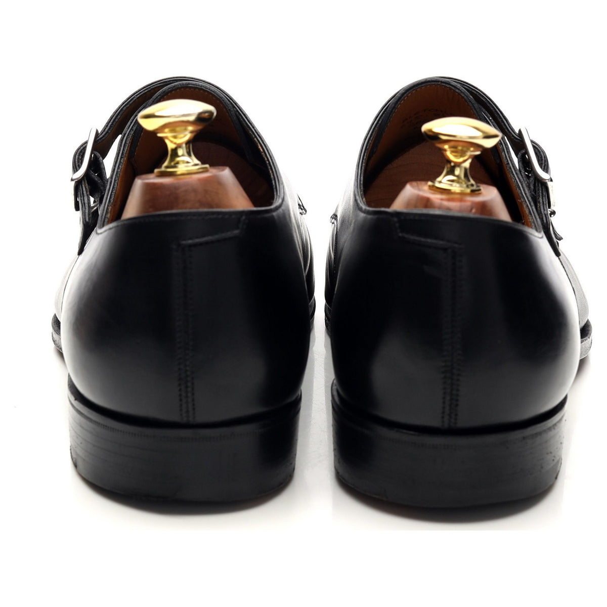 'Bletchley' Black Leather Double Monk Strap UK 8.5 EX