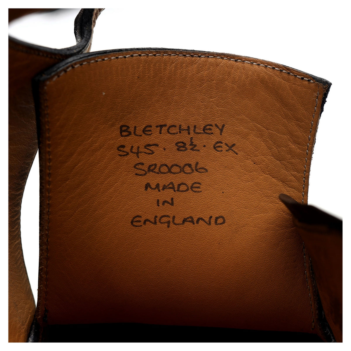 'Bletchley' Black Leather Double Monk Strap UK 8.5 EX