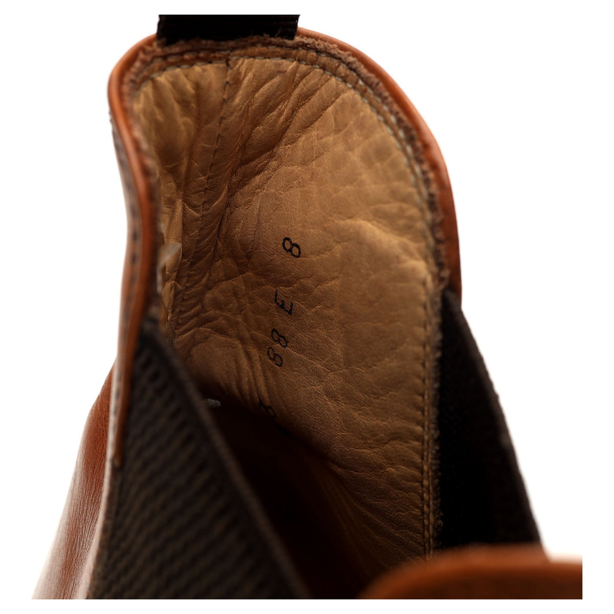 Tan Brown Leather Chelsea Boots UK 8 E