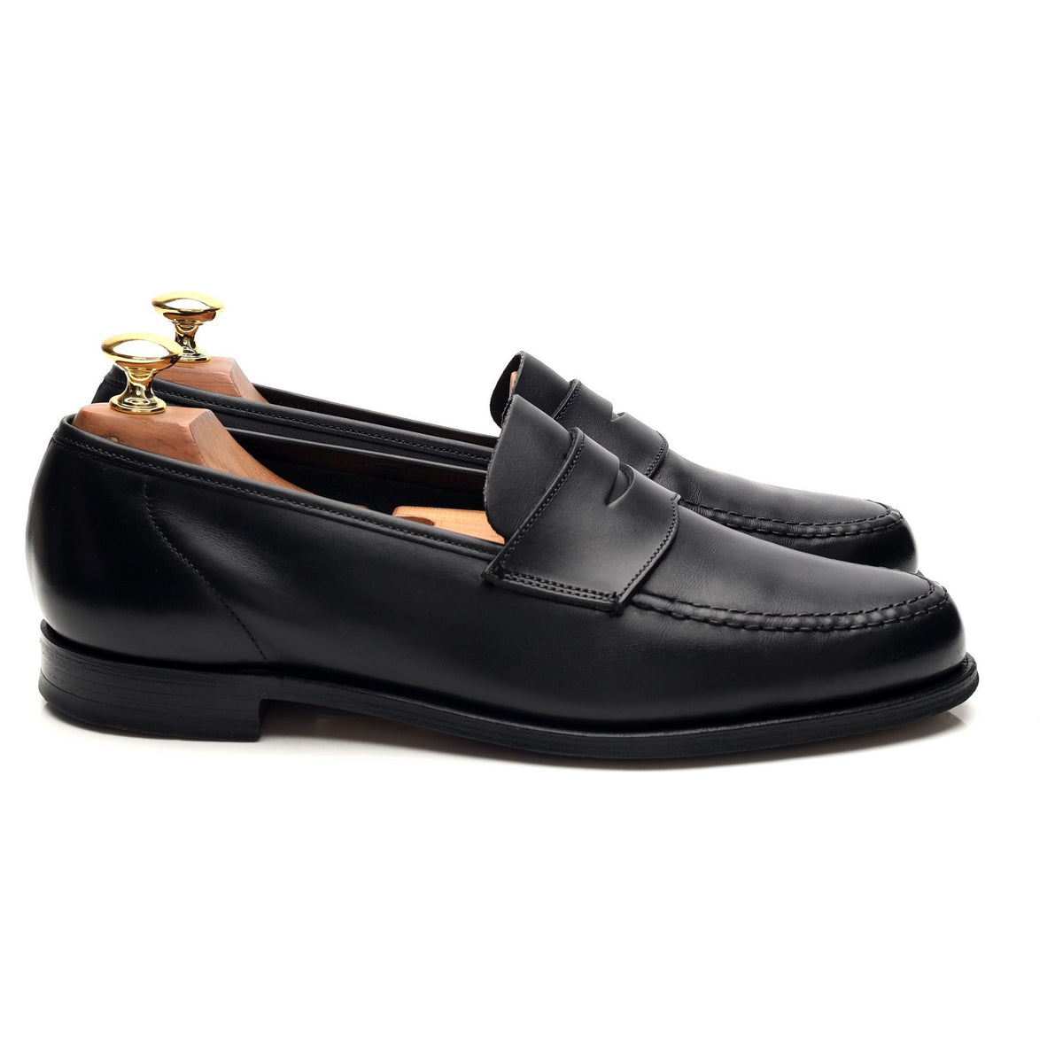 &#39;Harvard 2&#39; Black Leather Loafers UK 6.5 E