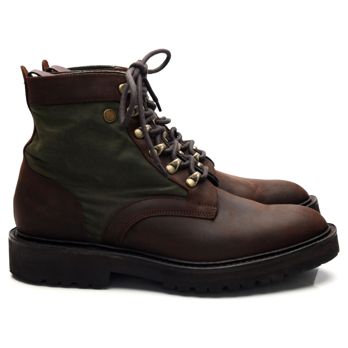 Barbour Dark Brown Waxed Suede Boots UK 6 F