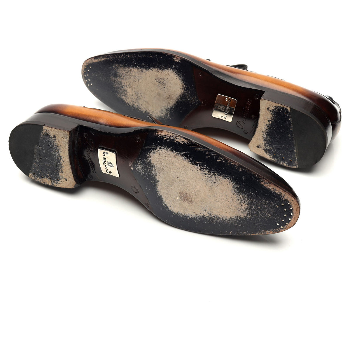 &#39;Varesse&#39; Tan Brown Patina Leather Tassel Loafers UK 10 US 11
