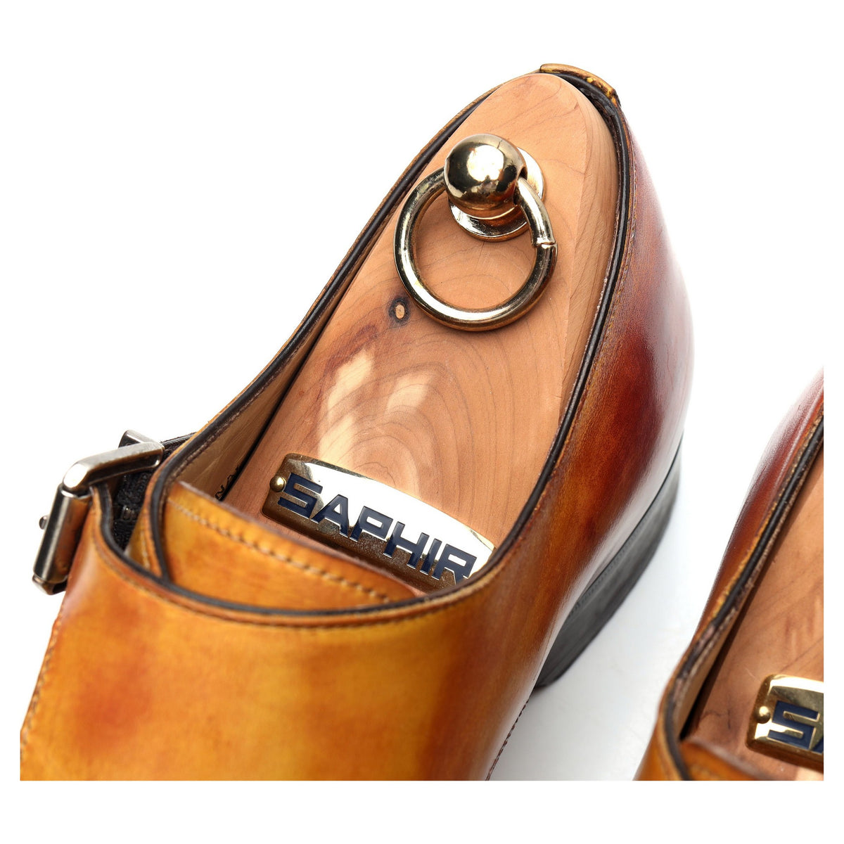 &#39;Palermo&#39; Tan Brown Leather Double Monk Strap UK 10 US 11