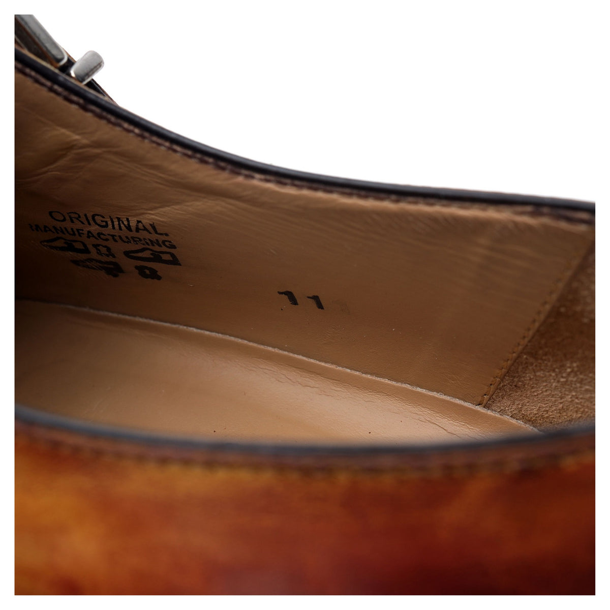 &#39;Palermo&#39; Tan Brown Leather Double Monk Strap UK 10 US 11