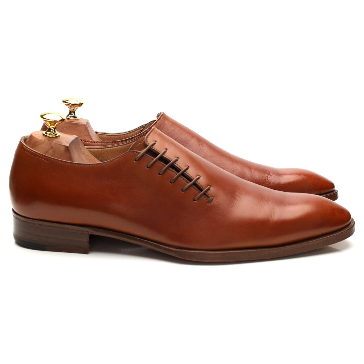 Wayne Edwards Tan Brown Leather Wholecut Oxford UK 10 US 10.5