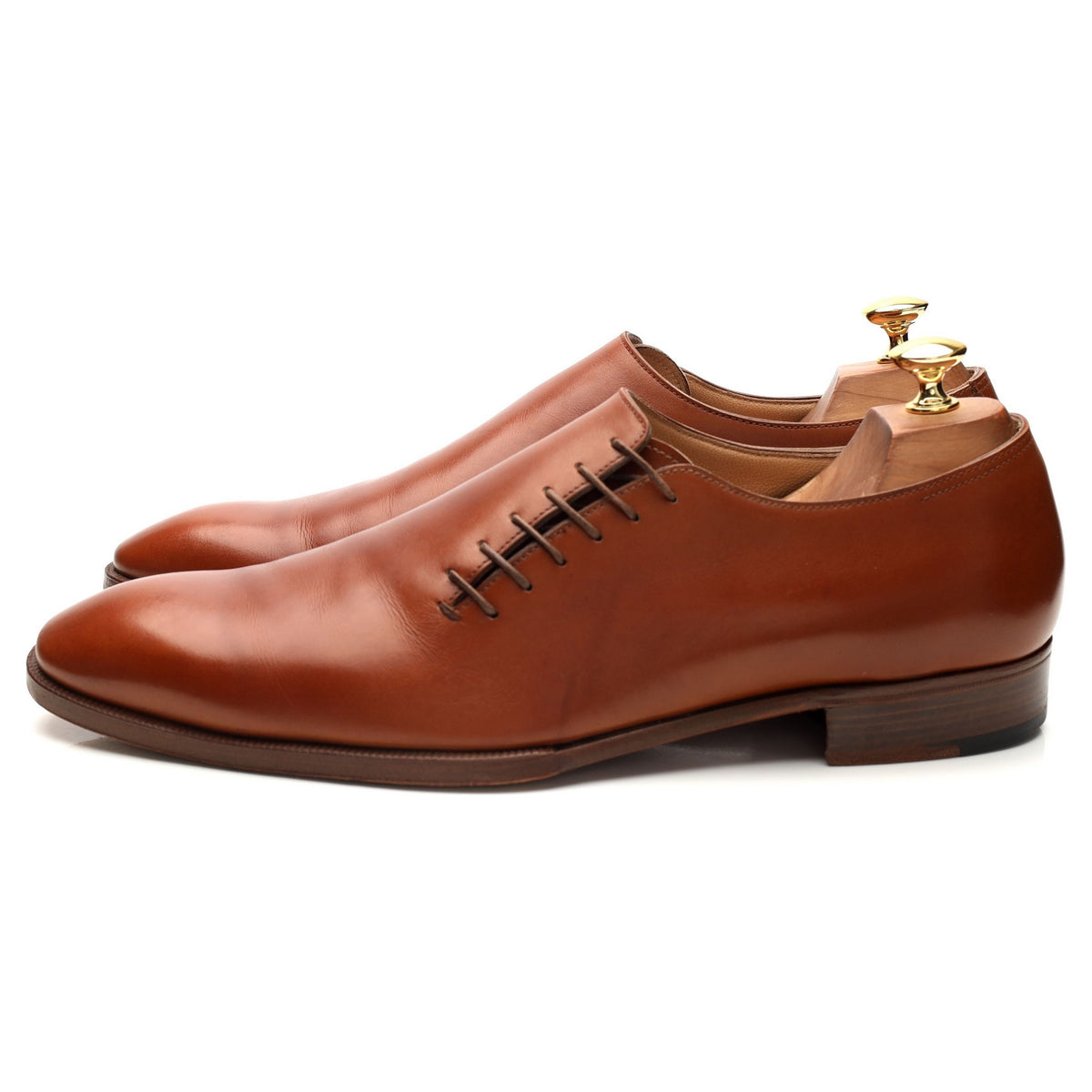 Wayne Edwards Tan Brown Leather Wholecut Oxford UK 10 US 10.5