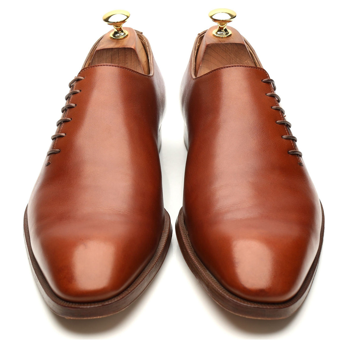 Wayne Edwards Tan Brown Leather Wholecut Oxford UK 10 US 10.5
