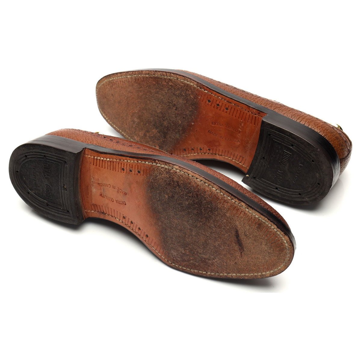 Brown Grain Bison Leather Derby Brogues UK 8.5 US 9.5 D