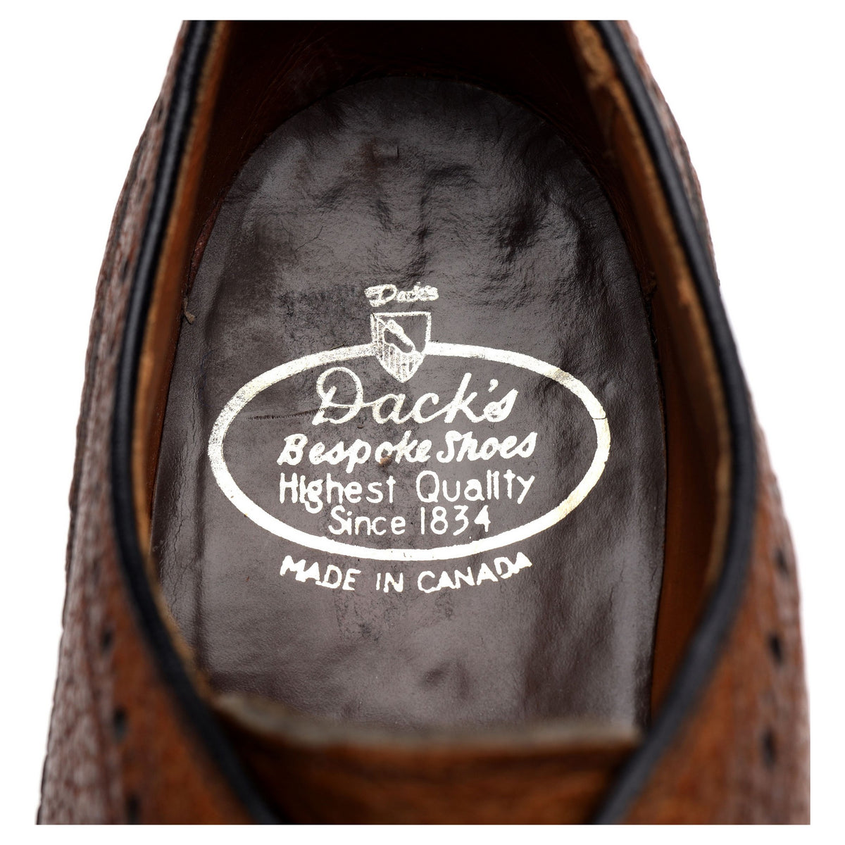 Brown Grain Bison Leather Derby Brogues UK 8.5 US 9.5 D