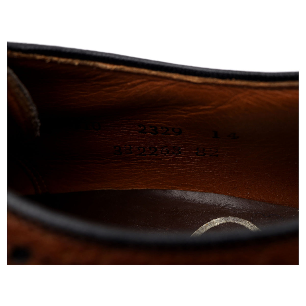 Brown Grain Bison Leather Derby Brogues UK 8.5 US 9.5 D