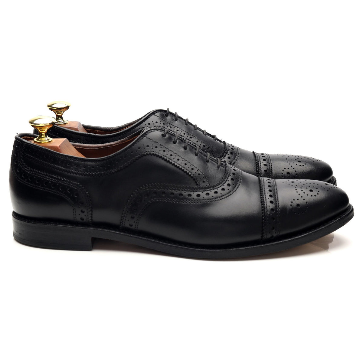 'Strand' Black Leather Oxford Brogues UK 8.5 US 9.5 B