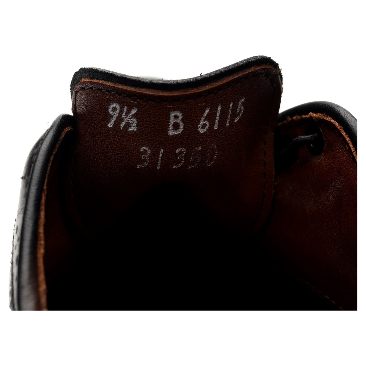 'Strand' Black Leather Oxford Brogues UK 8.5 US 9.5 B