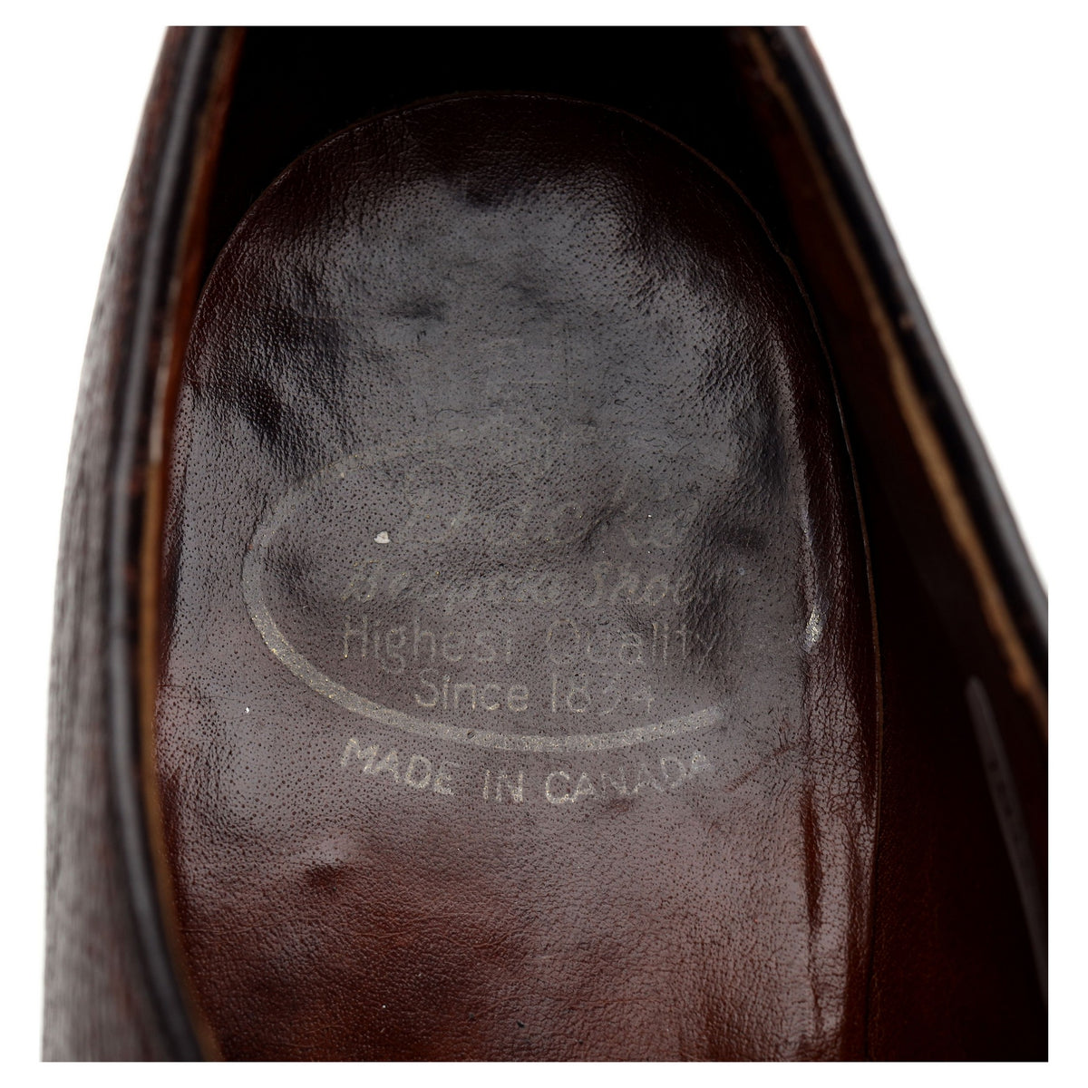 Brown Elk Leather Wholecut Oxford UK 7.5 US 8.5 D