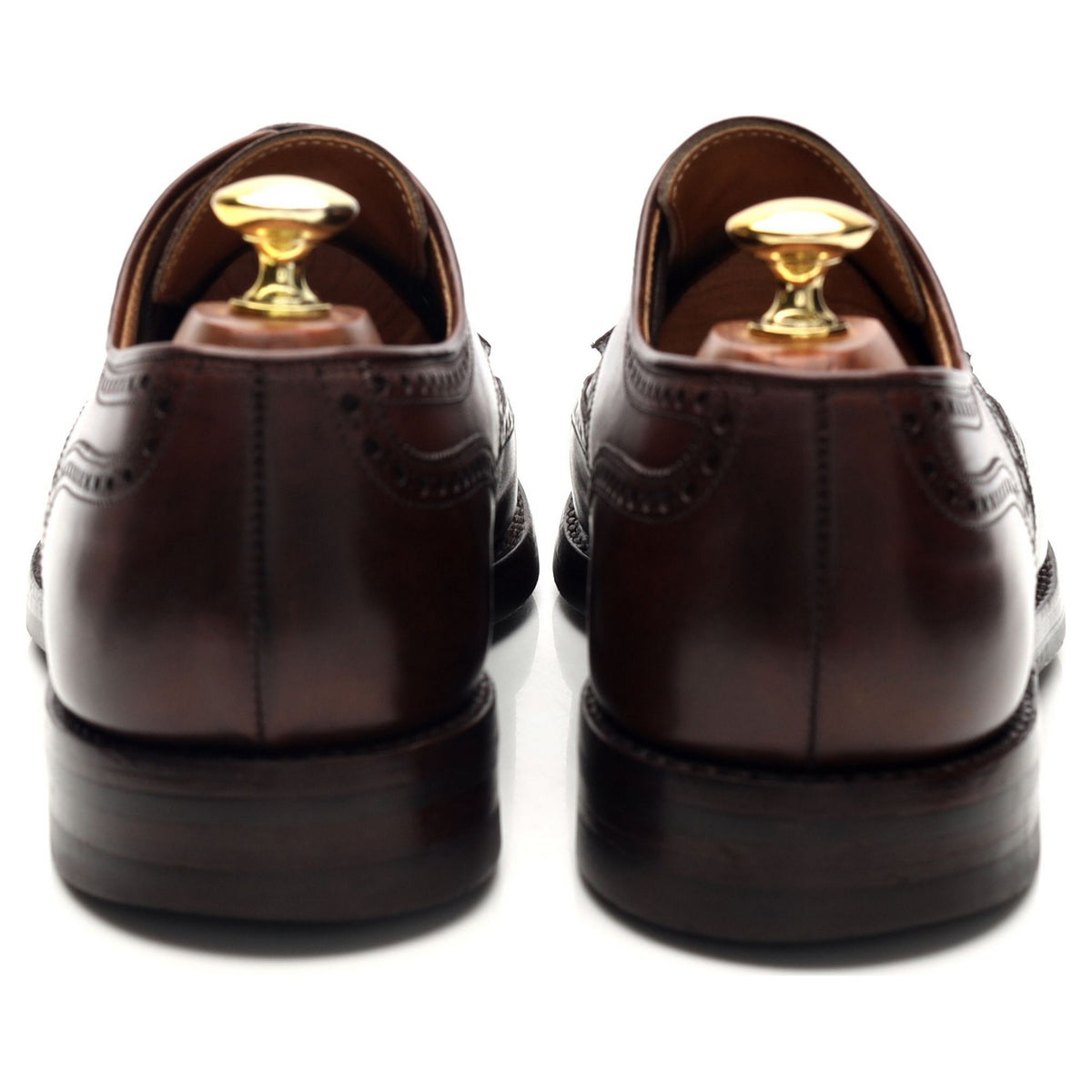 &#39;Swansea&#39; Dark Brown Leather Derby Brogues UK 8 E