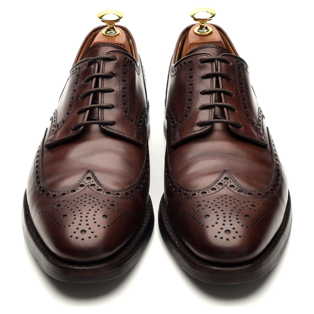 &#39;Swansea&#39; Dark Brown Leather Derby Brogues UK 8 E