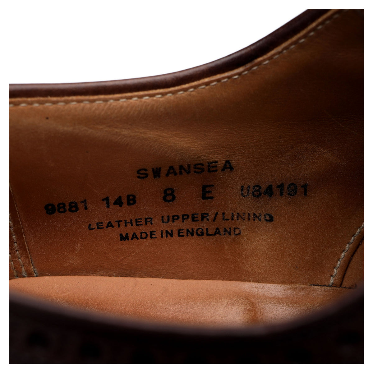 &#39;Swansea&#39; Dark Brown Leather Derby Brogues UK 8 E