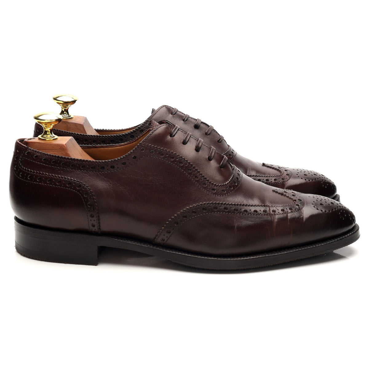 &#39;Art. 3202&#39; Brown Leather Oxford Brogues UK 7.5