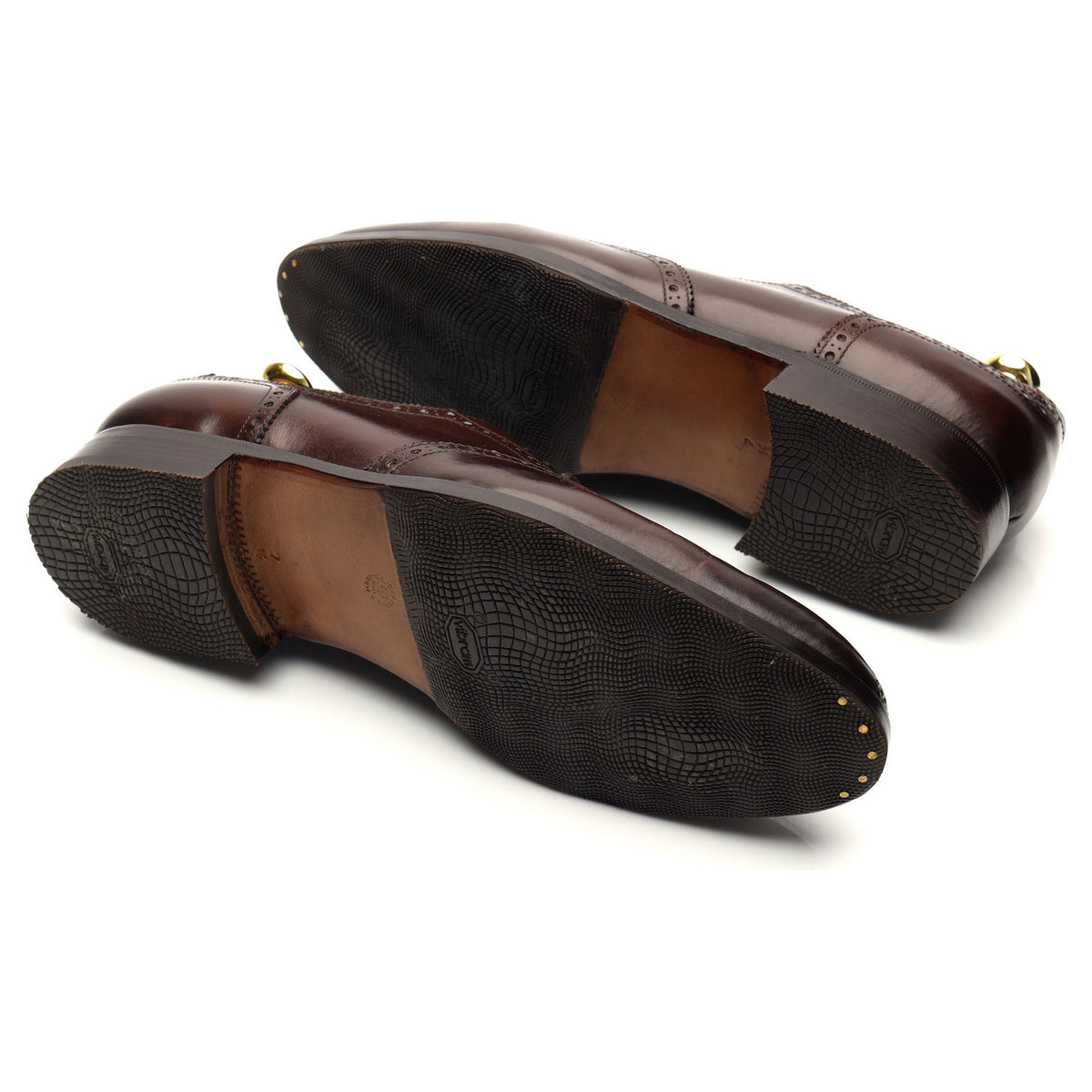 &#39;Art. 3202&#39; Brown Leather Oxford Brogues UK 7.5