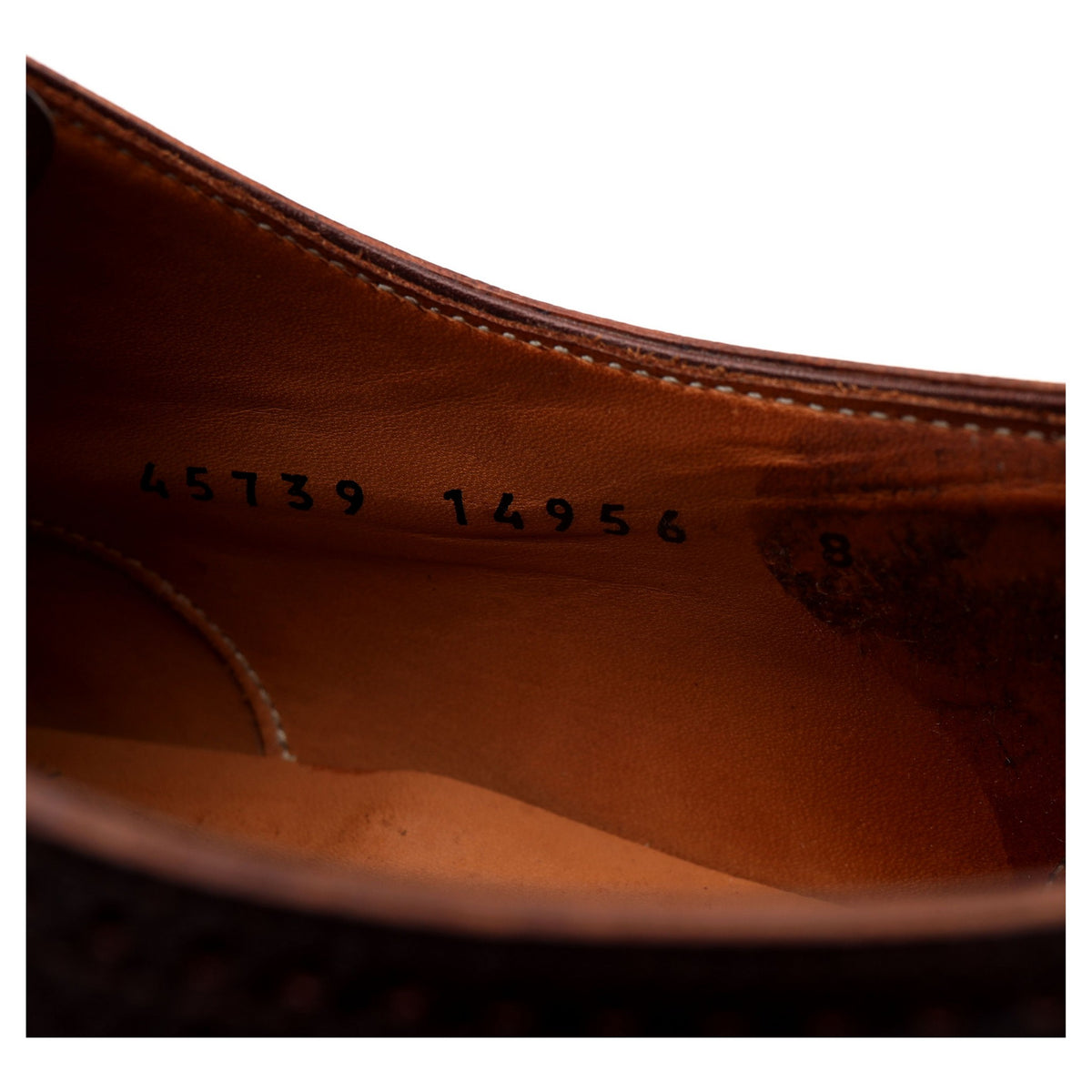 &#39;Aldrin&#39; Burgundy Grain Cordovan Leather Oxford Brogues UK 8