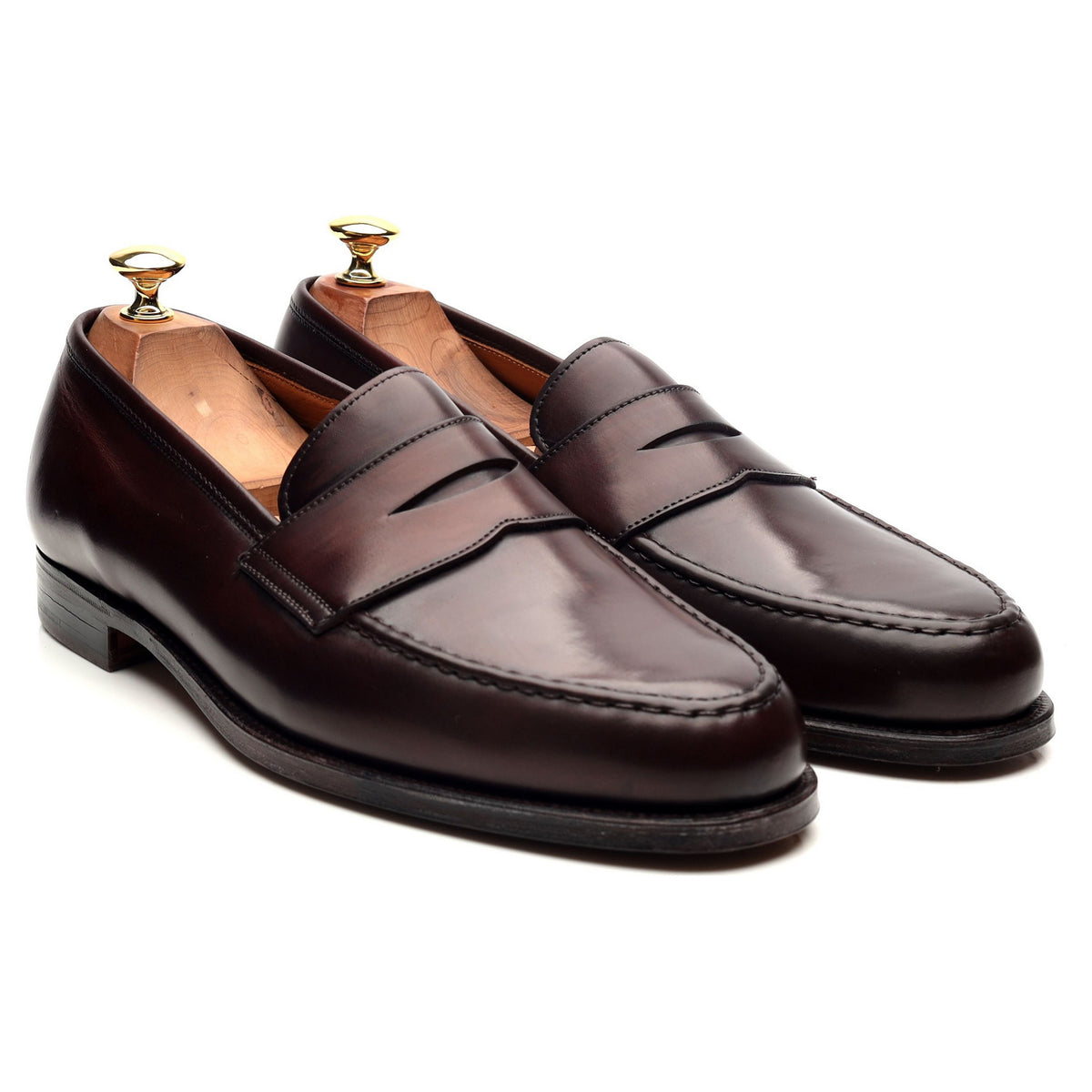 &#39;Boston&#39; Burgundy Leather Loafers UK 9.5 E
