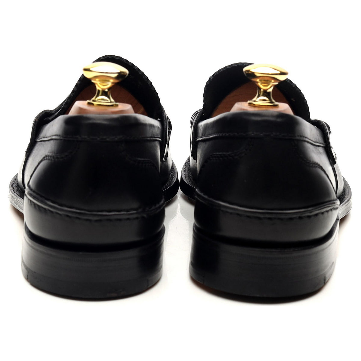 &#39;Pembrey&#39; Black Leather Loafers UK 8 F