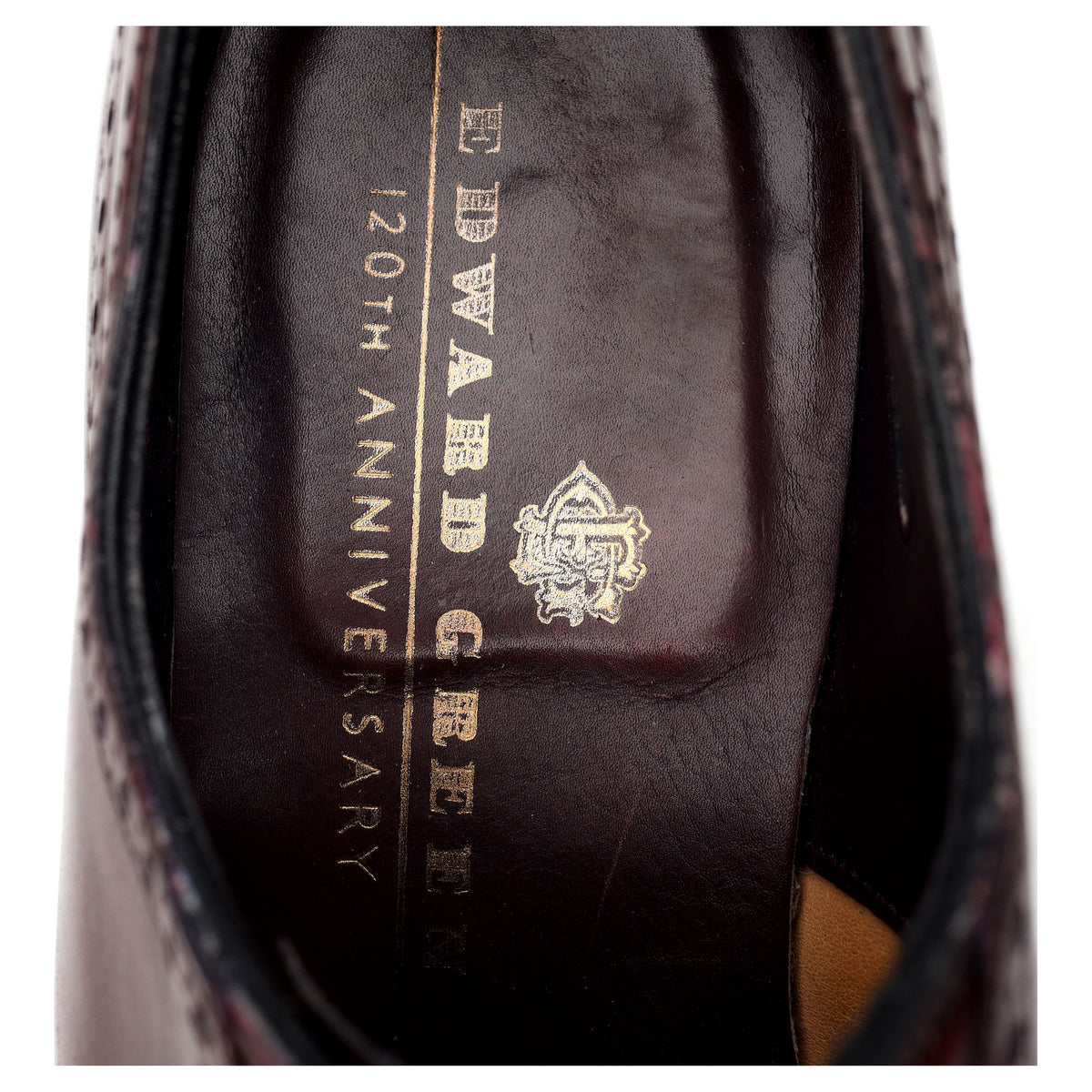 &#39;Brummell&#39; Burgundy Leather Oxford Brogues UK 7.5 E