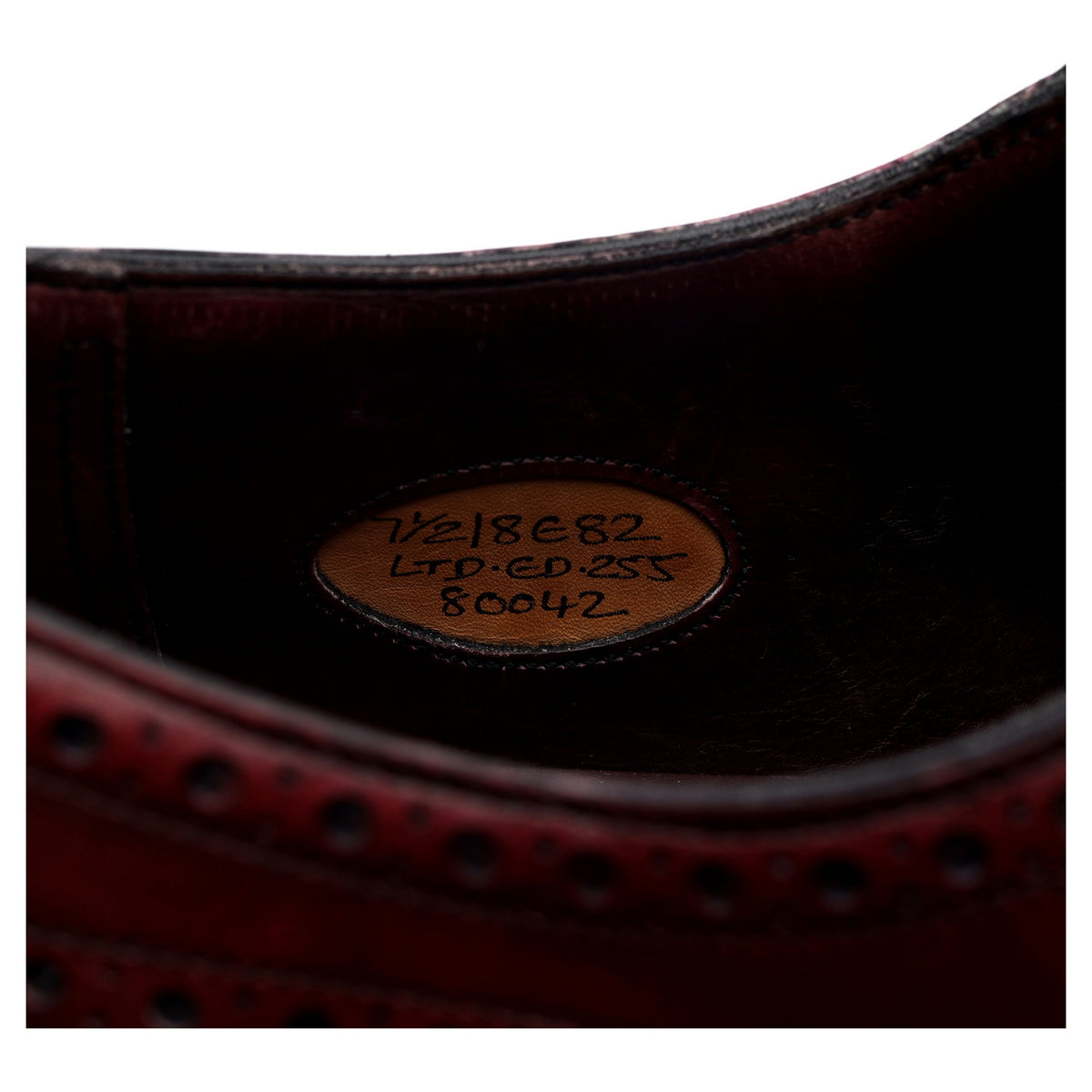 &#39;Brummell&#39; Burgundy Leather Oxford Brogues UK 7.5 E