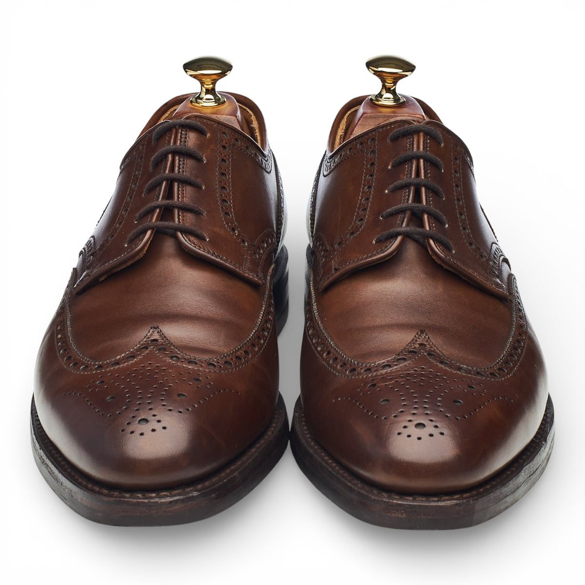 'Swansea' Dark Brown Leather Derby Brogues UK 9 E
