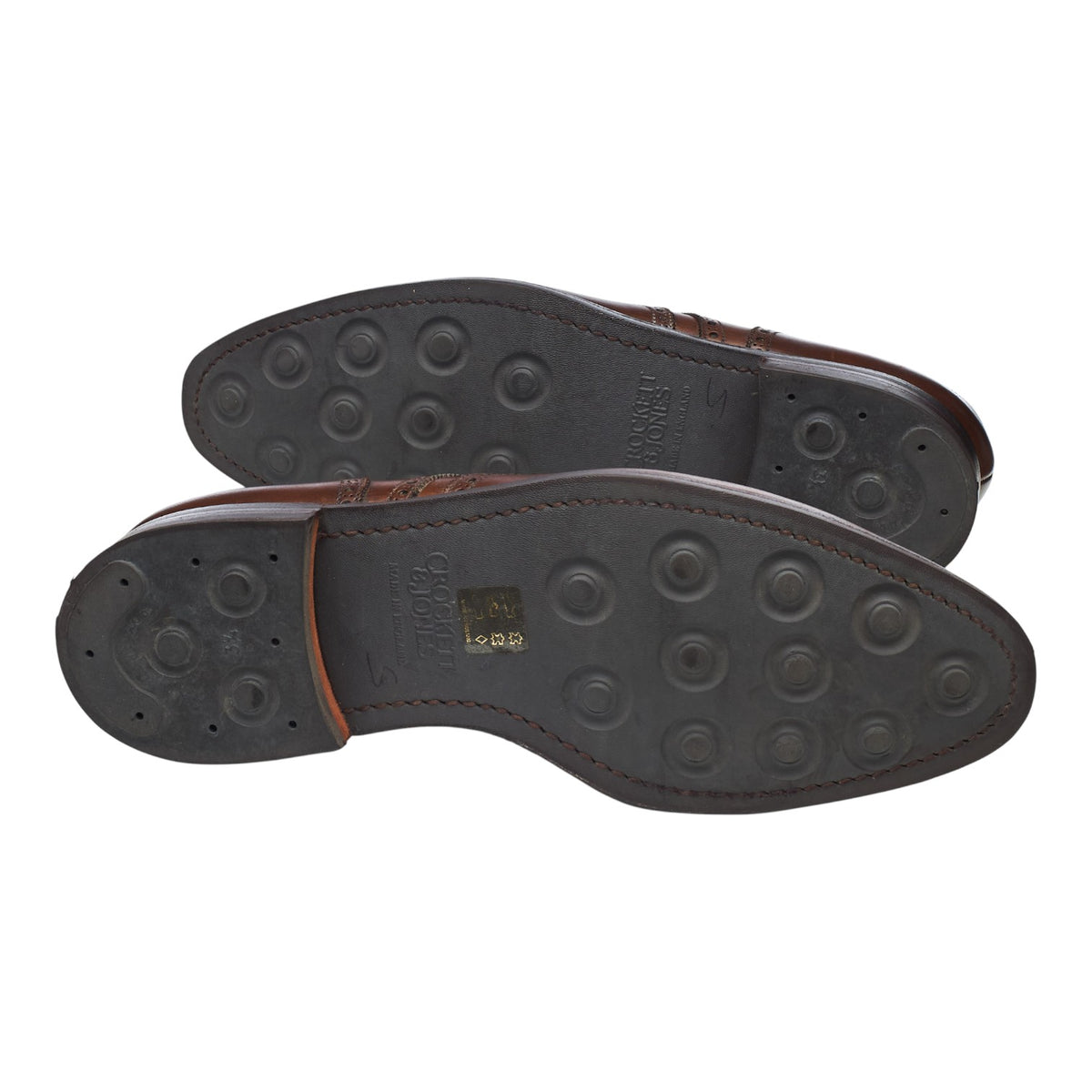 'Swansea' Dark Brown Leather Derby Brogues UK 9 E