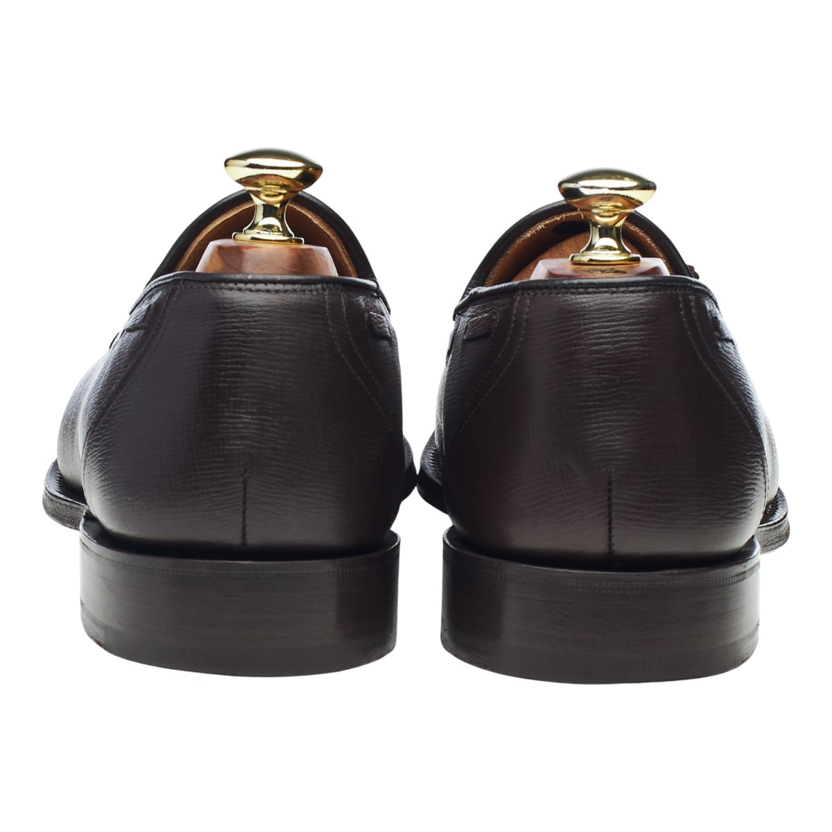 'Kingsley 2' Dark Brown Grain Leather Tassel Loafers UK 7 F